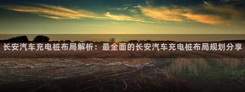 威廉网络科技有限公司：长安汽车充电桩布局解析：最全面的长安汽车充电桩布局规划分享