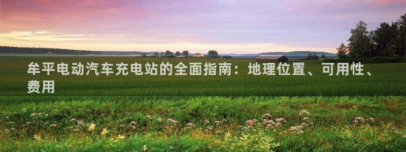 威廉希尔销售时间：牟平电动汽车充电站的全面指南：地理位置、可用性、
费用