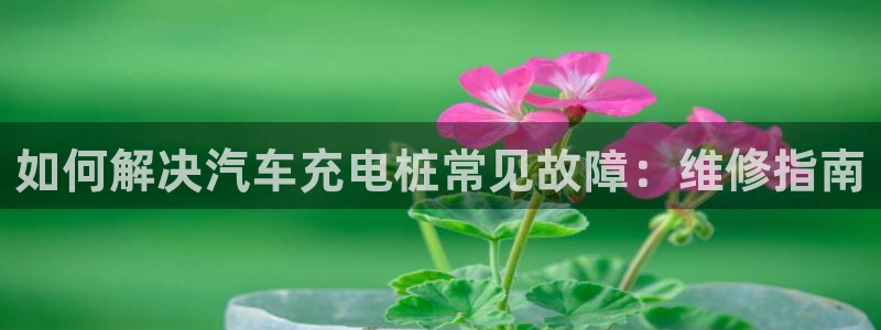 威廉希尔官网哪里有：如何解决汽车充电桩常见故障：维修指南