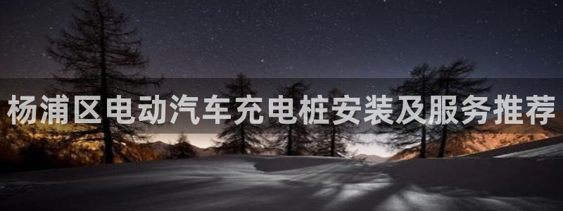 威廉百科：杨浦区电动汽车充电桩安装及服务推荐